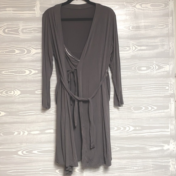 Latuza Women's Bamboo Viscose Nursing Nightgown and Robe Set - Picture 8 of 11